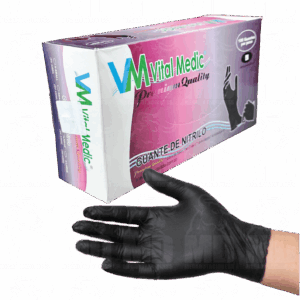 GUANTE NITRILO NEGRO VITAL MEDIC